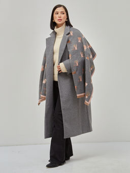 В составе шерсть ! теплый двусторонний палантин - Tantino фото 2