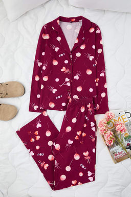 Ekru %100 Pamuklu Kalpli Orme Pijama Tak?m? THMAW25PT00141 - Trendyolmilla фото 3