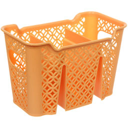 Цена за 3 шт. Подставка для столовых приборов пластиковая "Колечки" 3отделения, 19*11*12,5см, микс цветов