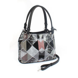 Сумка женская натуральная кожа ADEL-319 (отделка ИСК/КОЖА), 1 отд, плечевой ремень, мозаика 259136