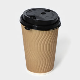 Цена за 50 шт. Крышка одноразовая для стакана с питейником и клапаном, черная, 9 см, 50 шт/уп - Simaland фото 5