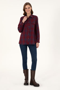 Женская красная рубашка с длинным рукавом Неожиданная скидка в корзине - U.s. polo assn фото 4