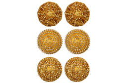Набор 6 новогодних шаров 9,5*9,5 см Золотой узор - Elan gallery фото 11