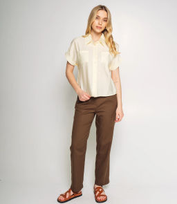 Рубашка #КТ807 (5), светло-жёлтый - Dommod фото 4