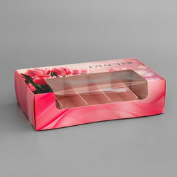 Цена за 5 шт. Коробка под 5 эклеров, кондитерская упаковка Тюльпаны, 25.2?15?6.6 см