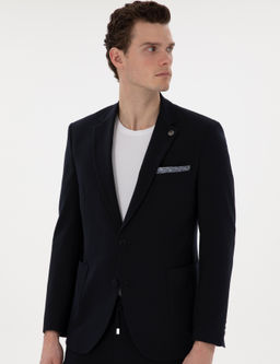 Lacivert Ex. Slim Fit Tak_m Elbise