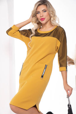 Платье Модная Леди (горчица) П7718 - Lt collection фото 8