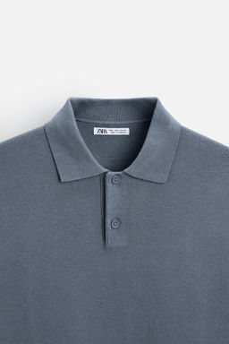 VISCOSE BLEND KNIT POLO SHIRT - Zara фото 48