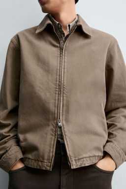 DENIM ZIP-UP JACKET