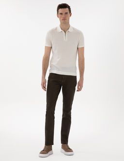 Kahverengi Slim Fit Jean Pantolon