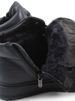 05-AW1010-2M DK. BLUE Ботинки зимние мужские (натуральная кожа, натуральный мех)