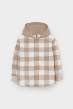 Crockid _ КР 302681/темно-бежевый,клетка виши к534 рубашка для мал