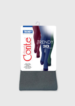 Колготки теплые CONTE Плотные меланжевые колготки TRENDY MELANGE verde - Conte elegant фото 5