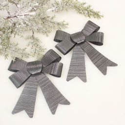 Цена за 2 шт. Бант на ёлку "Элегант" 13*18 см (набор 2 шт), Черная ночь