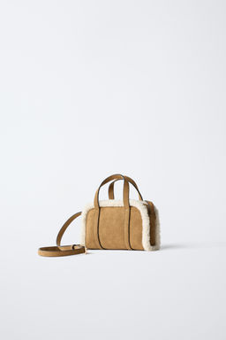 FAUX SHEARLING CROSSBODY BAG - Zara фото 2