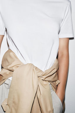 MERCERISED COTTON T-SHIRT - Zara фото 32