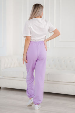 Брюки женские из футера петля Прогулка лила