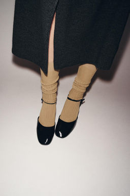 FAUX-PATENT MARY JANE SHOES