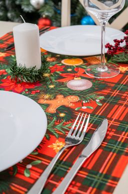 Дорожка на стол из рогожки 50х145 Happy Fox Home  фото 3