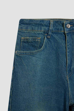 Длинные джинсовые брюки Comfort Mom с высокой талией - Defacto фото 8