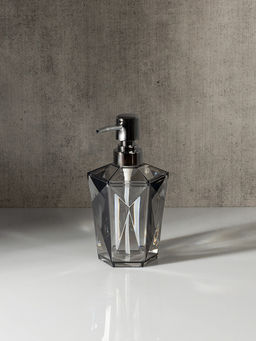 Диспенсер для жидкого мыла 400 мл серый акриловый пластик, полипропилен