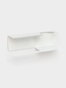 Держатель для туалетной бумаги с полочкой с отверстием для освежителя, цвет белый