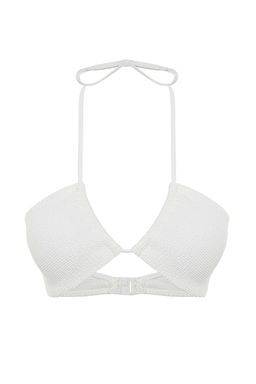 TRENDYOLMILLA Beyaz Straplez Cut Out/Pencereli Dokulu Bikini Ustu TBESS23BU00247  фото 7
