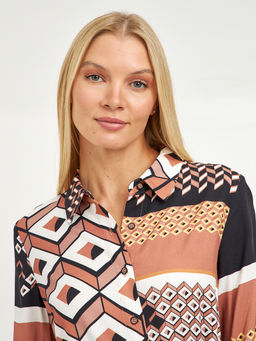 платье миди с длинным рукавом на поясе - Glenfield фото 7