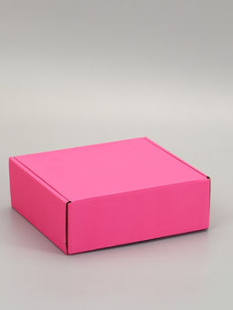 Цена за 2 шт. Коробка самосборная, розовая, для подарков и хранения, 26×24×10 см