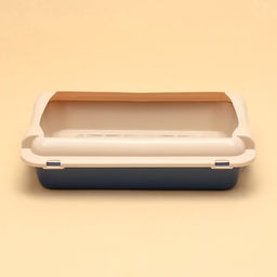 Туалет средний с бортом и сеткой 36×26×9, см, лоток синий, сетка и борт бежевый