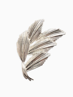 Брошь «Колоски», цвет серебро