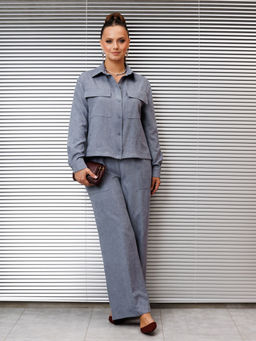 Костюм Galean Style 985-Р серо-голубой