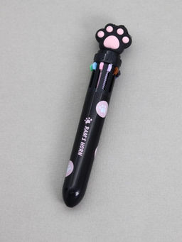 Разноцветная ручка 10 в 1 "Чёрная пушистая лапка"