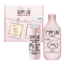 Happy Lab Набор средств для ухода за волосами / Шампунь Объем & Укрепление + Крем-спрей мультиэффект, 300 мл, 200 мл