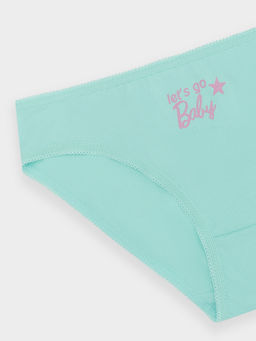 Цена за 2 штуки! Трусы для девочек голубые с надписью Lets go baby - Mark formelle фото 3