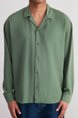 TRENDYOL MAN Beyaz Oversize Fit Apas Yaka Yazl?k Keten Gorunumlu Gomlek TMNSS23GO00053 - Trendyolmilla фото 61