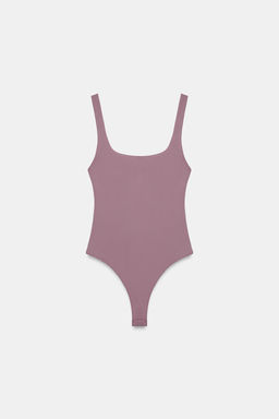 BODY EL?STICO ESCOTE CUADRADO / Rosa / Malva