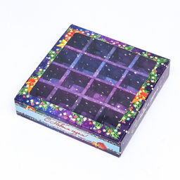 Цена за 5 шт. Упаковка для конфет 16 шт Яркий Новый Год, 17,7 х 17,7 х 3,8 см - Simaland фото 27