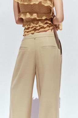 RUSTIC WIDE-LEG TROUSERS - Zara фото 5
