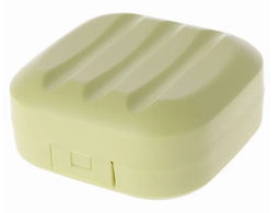 Мыльница дорожная гладкая (зеленый мрамор)