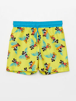 Beli Lastikli Mickey Mouse Bask?l? H?zl? Kuruyan Erkek ?ocuk Deniz ?ortu