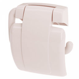 Держатель для туалетной бумаги пластмассовый 16х115х5,5см, бежевый, (без крепежей) (Россия)