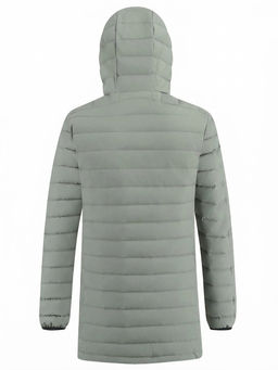 Куртка мужская удлинённая стёганая с капюшоном и графеновой подкладкой утеплитель тинсулейт