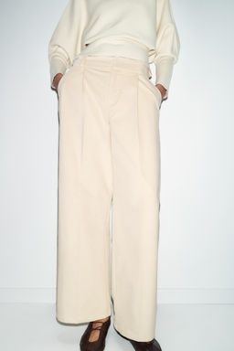 CORDUROY EFFECT STRAIGHT-LEG TROUSERS - Zara фото 3
