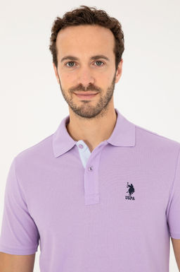 Мужская сиреневая базовая футболка Неожиданная скидка в корзине - U.s. polo assn фото 2