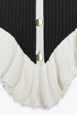 RIBBED BUTTON TOP - Zara фото 7