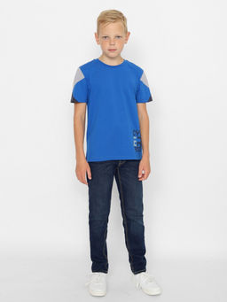 CRB wear/CWJB 63719-42-388 Футболка для мальчика,синий/Ex.Cherubino  фото 2