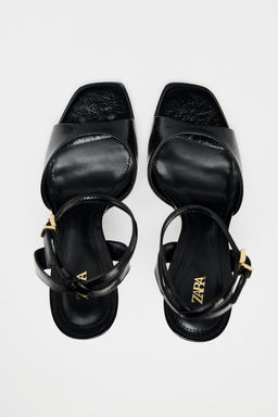 PATENT-FINISH HIGH-HEEL SANDALS - Zara фото 13