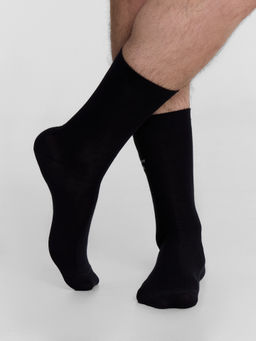 Цена за 5 пар! Носки мужские высокие черные с надписью BIG BOSS, решит любой вопрос черный 017K-3025 - Mark formelle фото 4