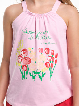 Майка с принтом UD 1920 розовый - Mini maxi фото 8